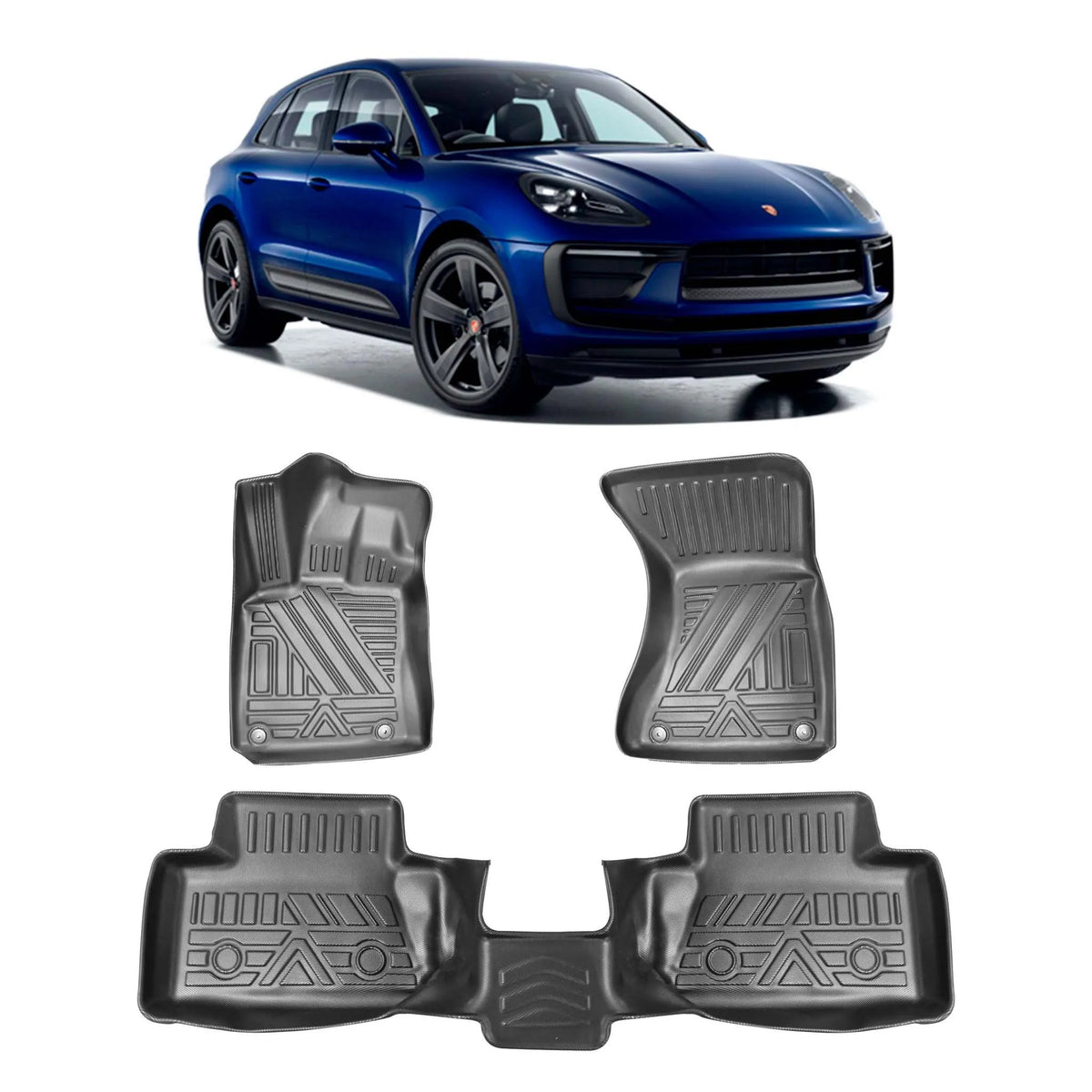 JOGO DE TAPETE BANDEJA PREMIUM MACAN 2014 A 2022 - COMPLETO