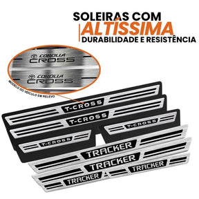 DESCANSO E SOLEIRA AÇO INOX CHEVROLET ONIX