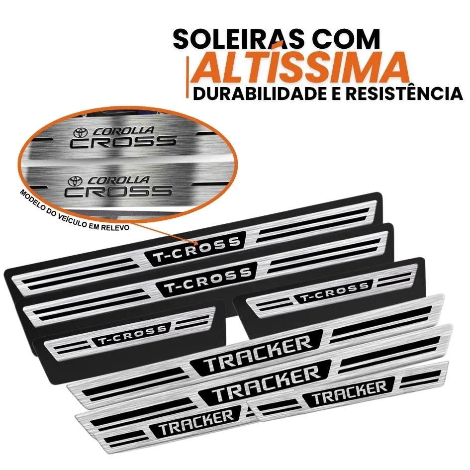 DESCANSO E SOLEIRA AÇO INOX CHEVROLET ONIX