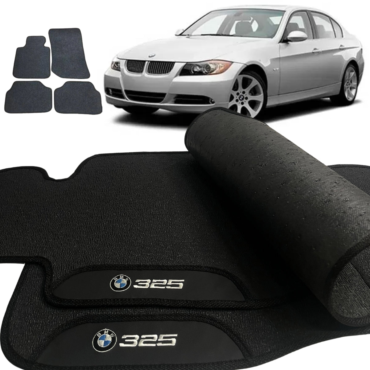 TAPETE BORRACHA PREMIUM BMW 325i 2006 A 2012 4 PEÇAS