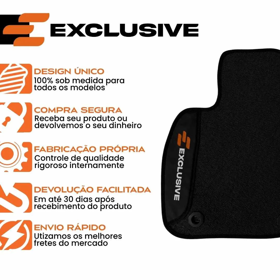 TAPETE BORRACHA PREMIUM FIT 2009 A 2014 4 PEÇAS