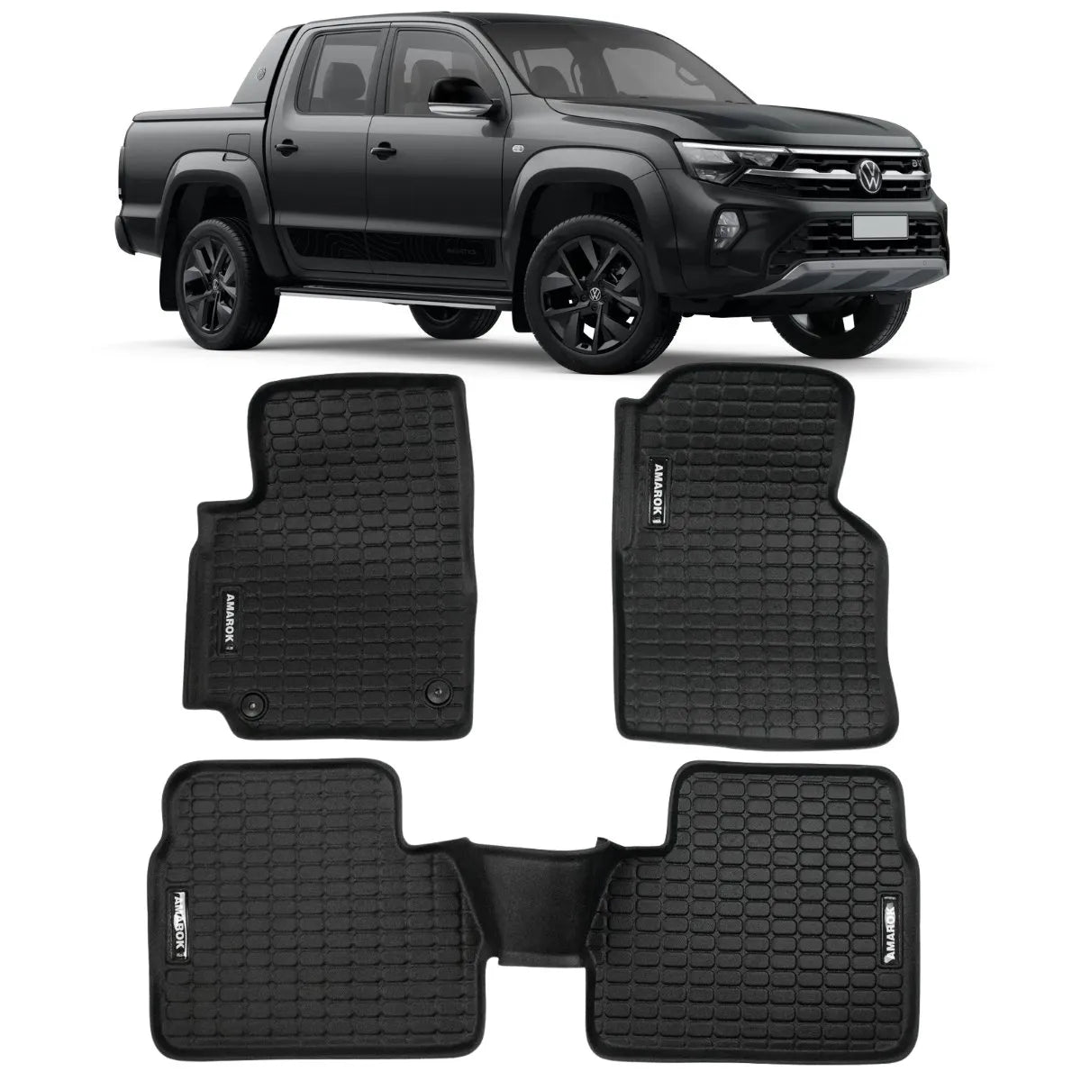 TAPETE TIPO BANDEJA PREMIUM AMAROK 2025 JOGO COMPLETO
