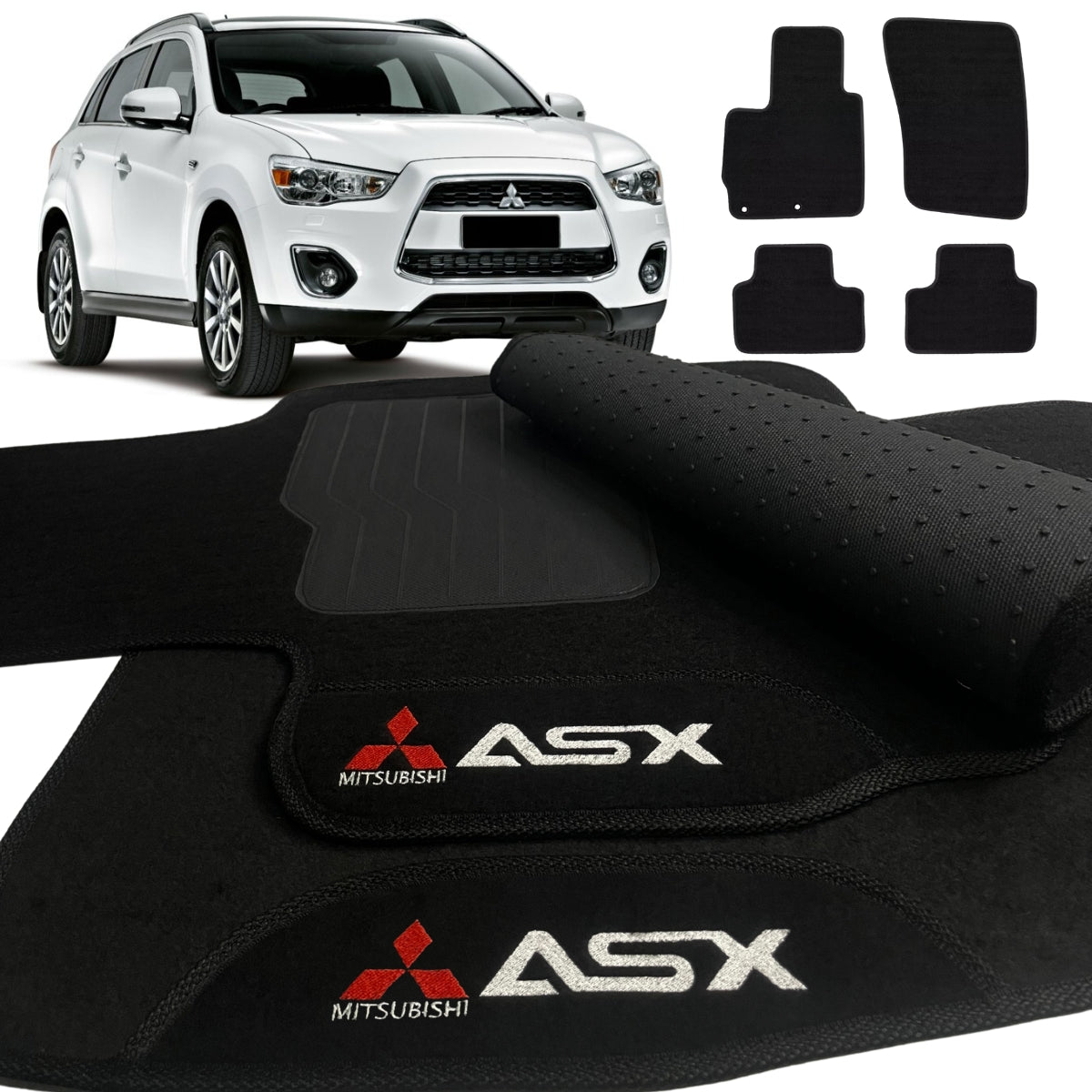 TAPETE CARPETE ASX 2010 A 2021 PRETO 4 PEÇAS