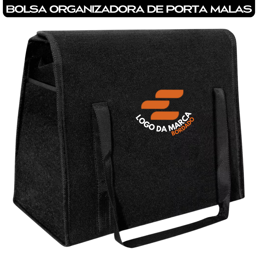 BOLSA ORGANIZADORA DE PORTA MALAS COM BORDADO DA MARCA