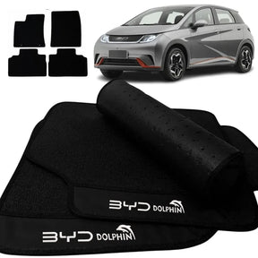 TAPETE BORRACHA PREMIUM BYD DOLPHIN PLUS 2023 A 2025 4 PEÇAS