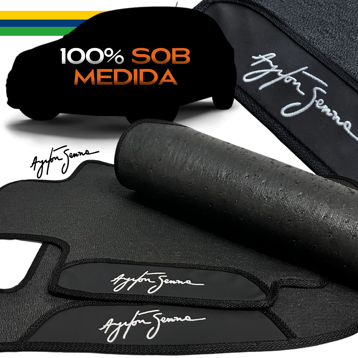 TAPETE BORRACHA PREMIUM ASSINATURA SENNA TODOS OS MODELOS (SOB MEDIDA)