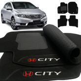 TAPETE CARPETE CITY 2009 A 2014 PRETO 4 PEÇAS