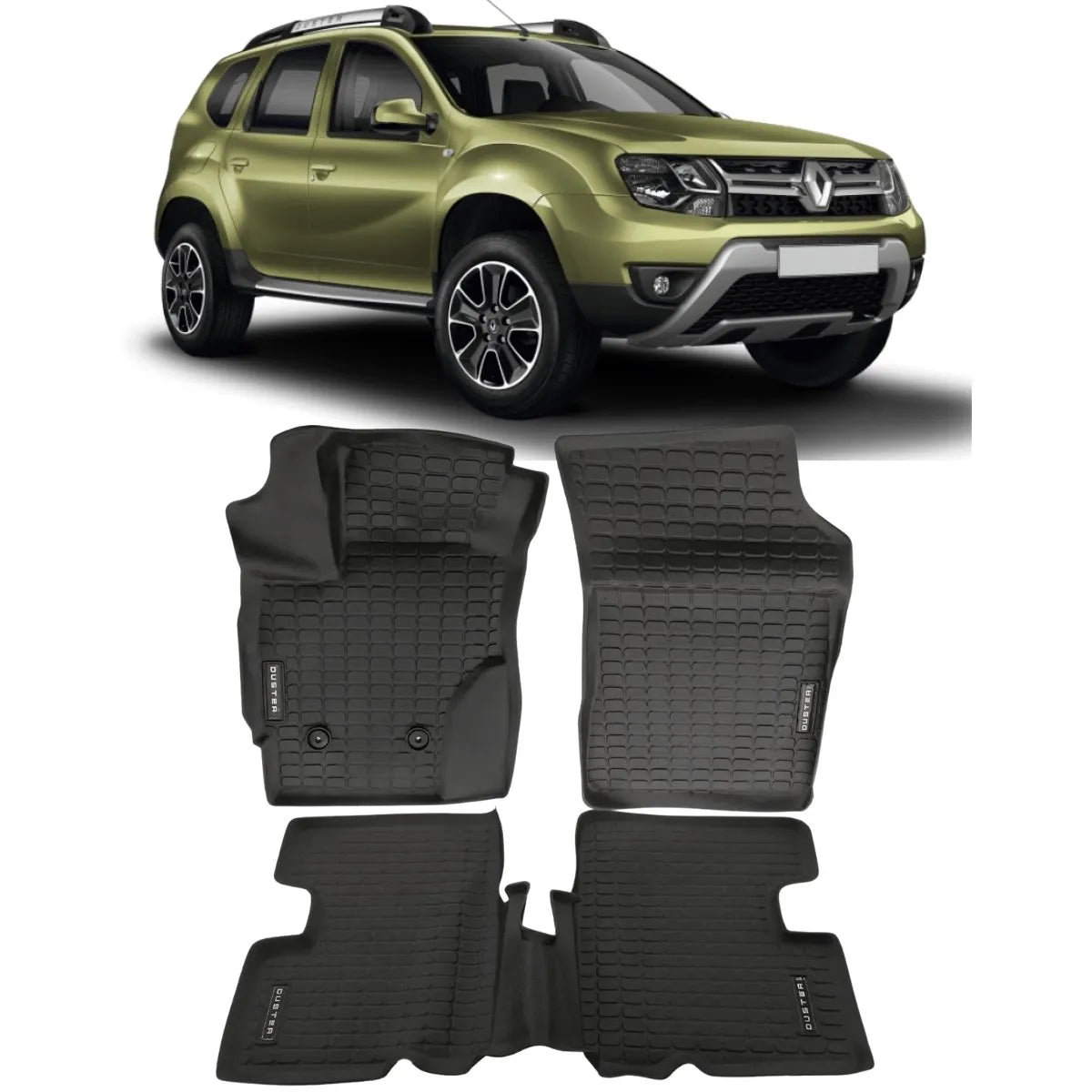 TAPETE TIPO BANDEJA PREMIUM DUSTER 2021 A 2025 JOGO COMPLETO