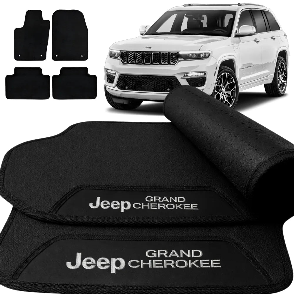 TAPETE BORRACHA PREMIUM GRAND CHEROKEE 2014 A 2021 4 PEÇAS