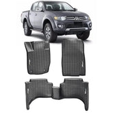 TAPETE TIPO BANDEJA PREMIUM L200 TRITON 2010 A 2017 JOGO COMPLETO