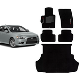 KIT TAPETES CARPETE PORTA MALAS + INTERNOS LANCER GT 2007 A 2019
