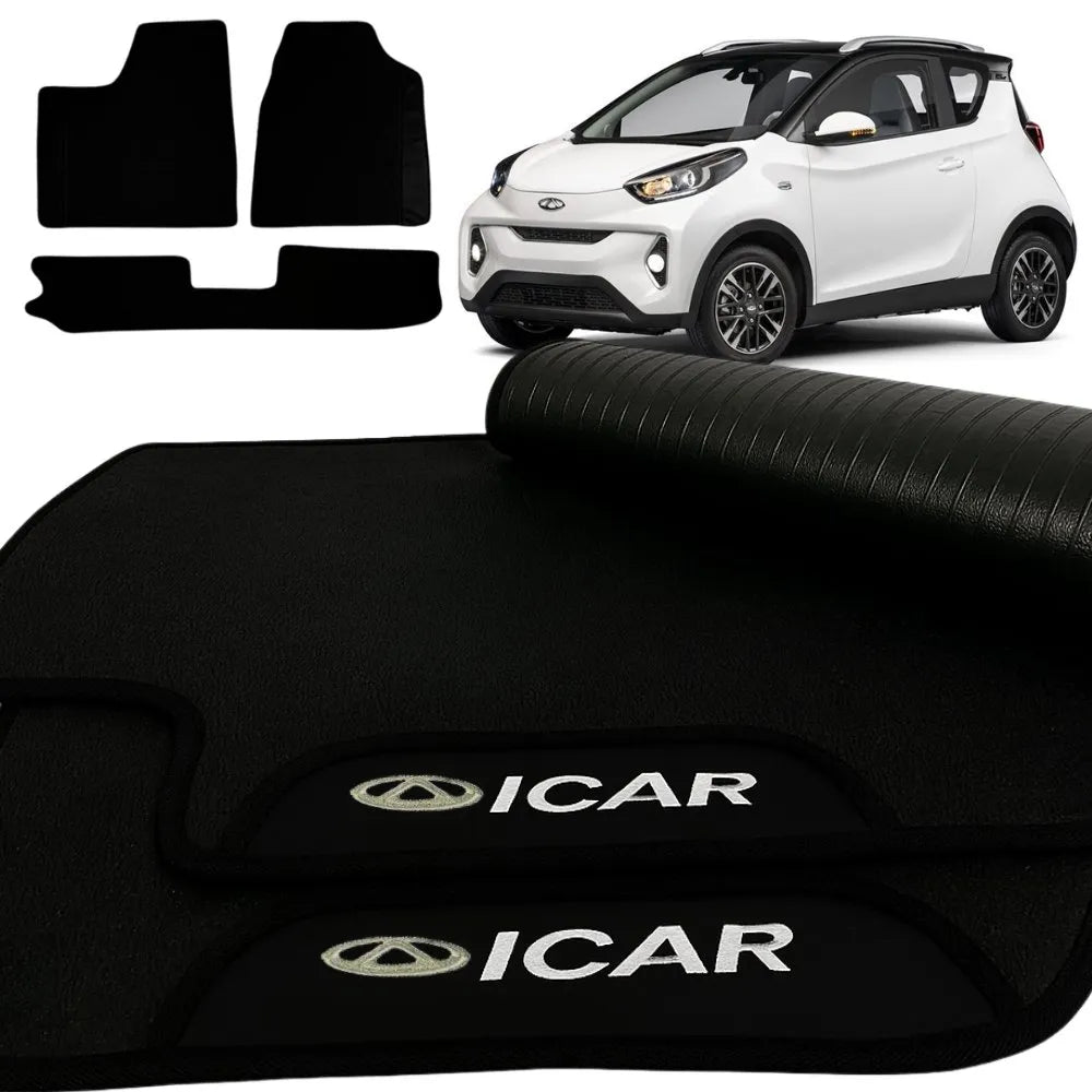 TAPETE BORRACHA PREMIUM ICAR 2022 A 2024 3 PEÇAS