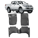 TAPETE TIPO BANDEJA PREMIUM L200 TRITON 2017 A 2021 JOGO COMPLETO