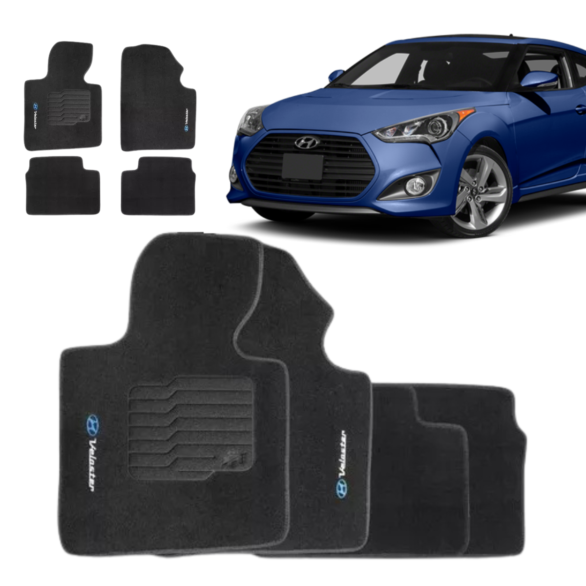 TAPETES CARPETE VELOSTER 2011 A 2016 5 PEÇAS