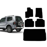 KIT TAPETES CARPETE PORTA MALAS + INTERNOS PAJERO FULL 2000 A 2021 5 LUGARES